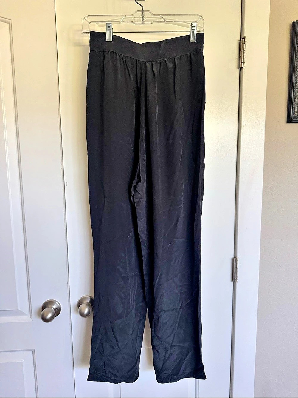 Vintage Marc d'Alcy Black Silk High Waisted Trousers